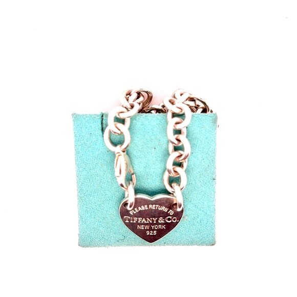 T&Co. 925 Heart Tag Choker Necklace - Picture 2 of 7
